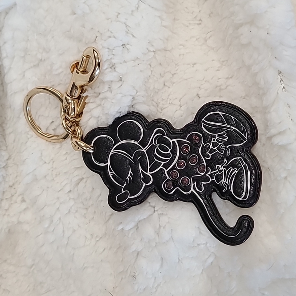 Coach Minnie Mouse Bag Charm Key Ring.